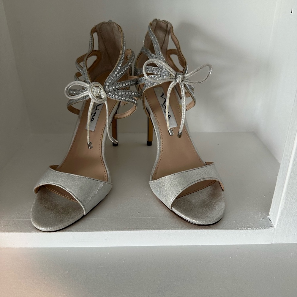 Nina Coree Rhinestone Evening Dress Sandals